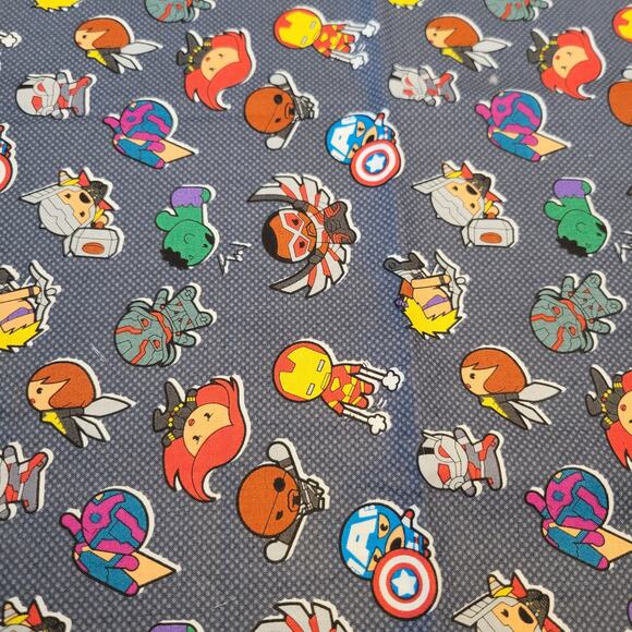 Marvel Team Impact Fabric 1 Yd x 44" Avengers Superhero Cotton Springs Blue - Picture 1 of 16